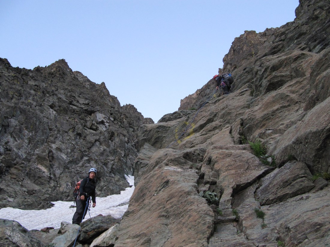 Monviso - Cresta Est - Sabrina Lucchi e Diego Filippi all'attacco della Cresta