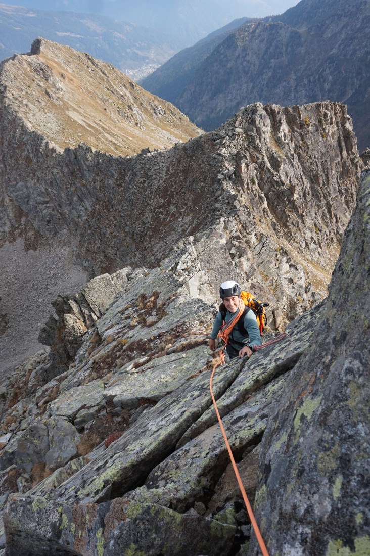 Cima dei Pozzi/Cresta Nord-est  - Anita Cason in arrampicata